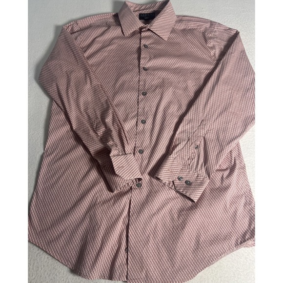 Alfani Other - Alfani Slim Fit Men's Red Geometric Dress Shirt 15-15.5 32/33 Medium M